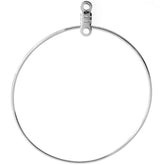 Earhoop Link – Round – 38mm – Nickel Colour (10pcs), LF/NF